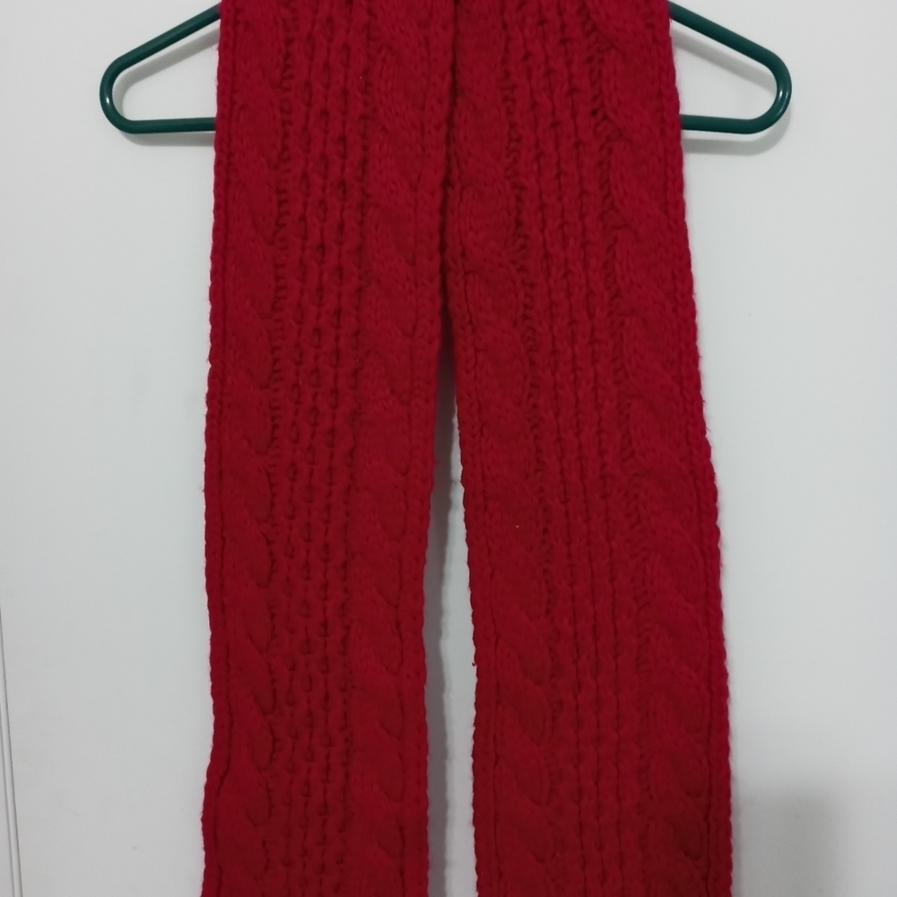 Bath And Body Works Super Long Knitted Crocheted Scarf with Hand warmers